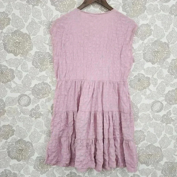 Knox Rose Mauve Textured Cap Sleeve Tunic Mini Dress M - Picture 2 of 9